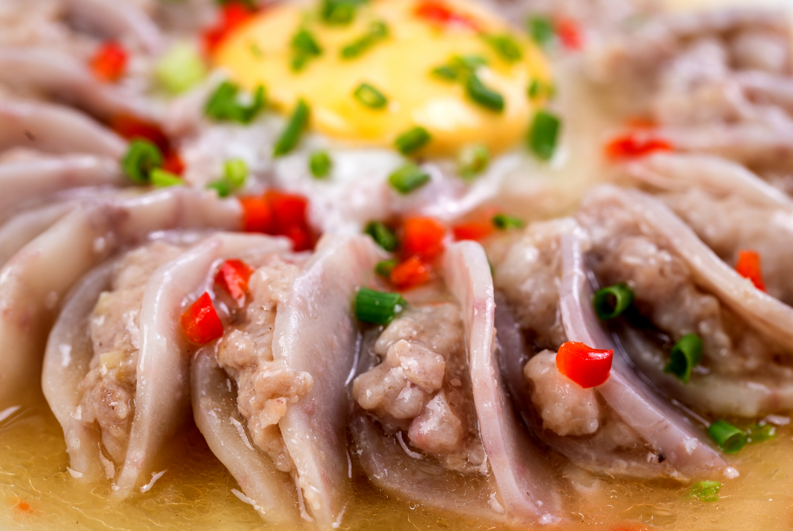 An Image of konjac wrapped meat steamed with egg