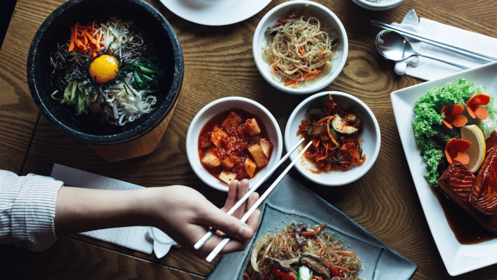 An Image Showing Multiple Healthy Dish Bowls