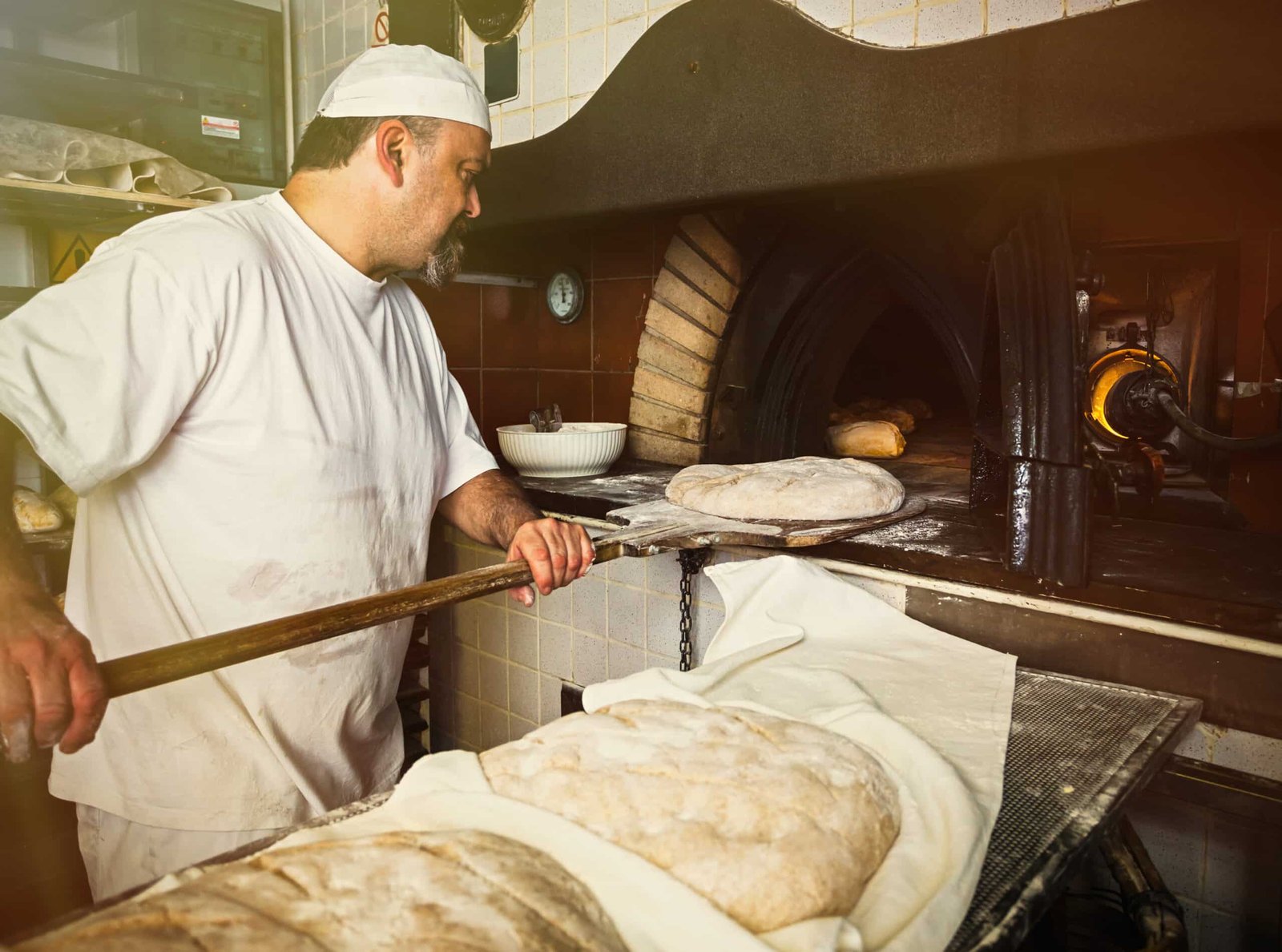 konjac bread making by a chef
